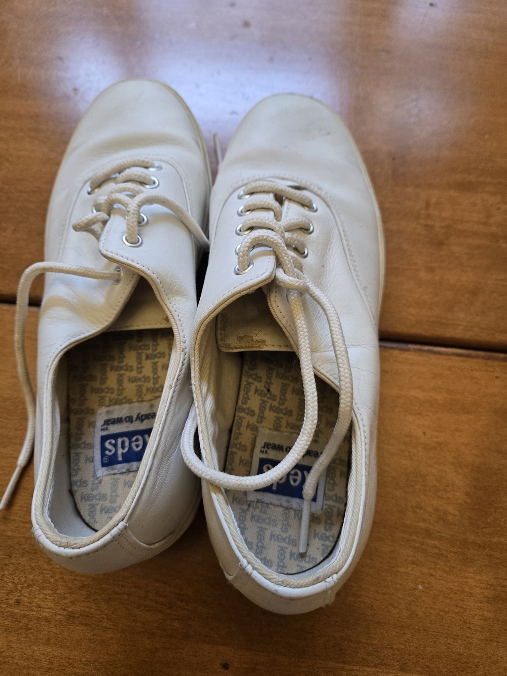 Keds Men's White Leather Lace-Up Sneakers